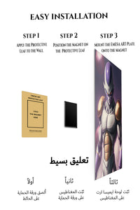 Magnetic mounting installation guide for Armored Alien Under Twin Moons metal wall art