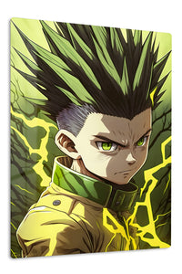 Green-Eyed Lightning Warrior premium metal wall art Ã¢â‚¬â€œ front view