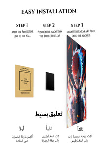 Magnetic mounting installation guide for Ember and Frost Warrior metal wall art