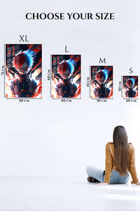 EMESA metal wall art size comparison guide for Ember and Frost Warrior