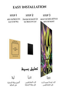Magnetic mounting installation guide for Neon Lightning Warrior metal wall art