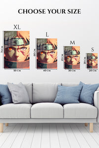 EMESA metal wall art size comparison guide for Divided Gaze Warrior