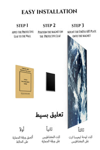 Magnetic mounting installation guide for Snowbound Shadow Portrait metal wall art
