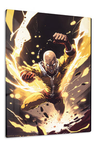 Golden Impact Hero premium metal wall art Ã¢â‚¬â€œ front view