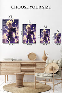 EMESA metal wall art size comparison guide for Lightning-Born Fantasy Warrior