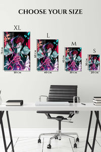 EMESA metal wall art size comparison guide for Neon Trickster Portrait