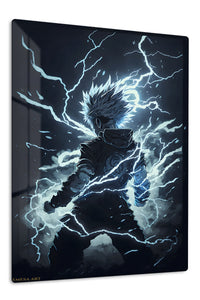 Lightning Bound Warrior premium metal wall art Ã¢â‚¬â€œ front view