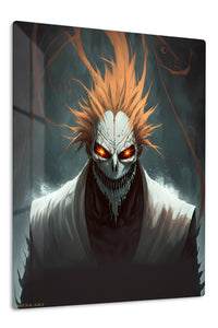 Flame-Haired Skull Guardian premium metal wall art Ã¢â‚¬â€œ front view