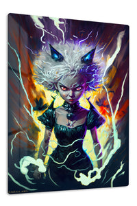 Stormbound Horned Sorceress premium metal wall art Ã¢â‚¬â€œ front view