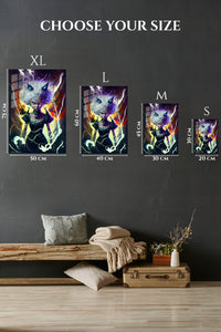 EMESA metal wall art size comparison guide for Stormbound Horned Sorceress