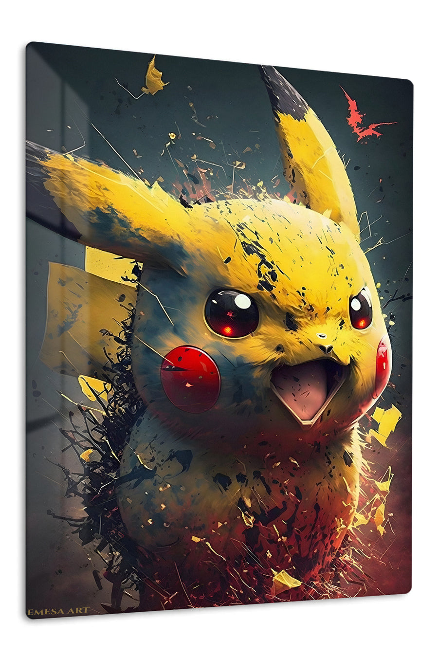 Electric Mouse Burst premium metal wall art Ã¢â‚¬â€œ front view