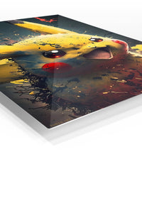 Electric Mouse Burst premium metal wall art Ã¢â‚¬â€œ angled view