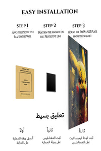 Magnetic mounting installation guide for Electric Mouse Burst metal wall art