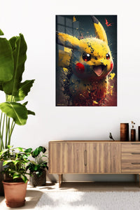 Electric Mouse Burst metal wall art displayed in a contemporary living space