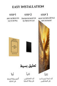 Magnetic mounting installation guide for Golden Eagle Ascendant metal wall art