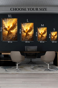 EMESA metal wall art size comparison guide for Golden Eagle Ascendant