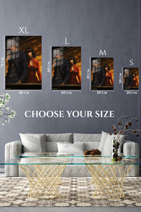 EMESA metal wall art size comparison guide for Amber City Duo