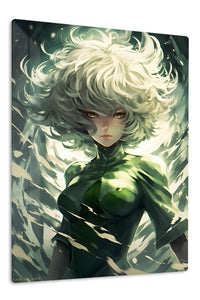 Emerald Wind Guardian premium metal wall art Ã¢â‚¬â€œ front view