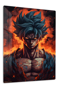 Inferno Gaze Warrior premium metal wall art Ã¢â‚¬â€œ front view