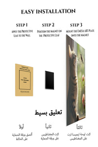 Magnetic mounting installation guide for Dapper Dog in Glasses metal wall art