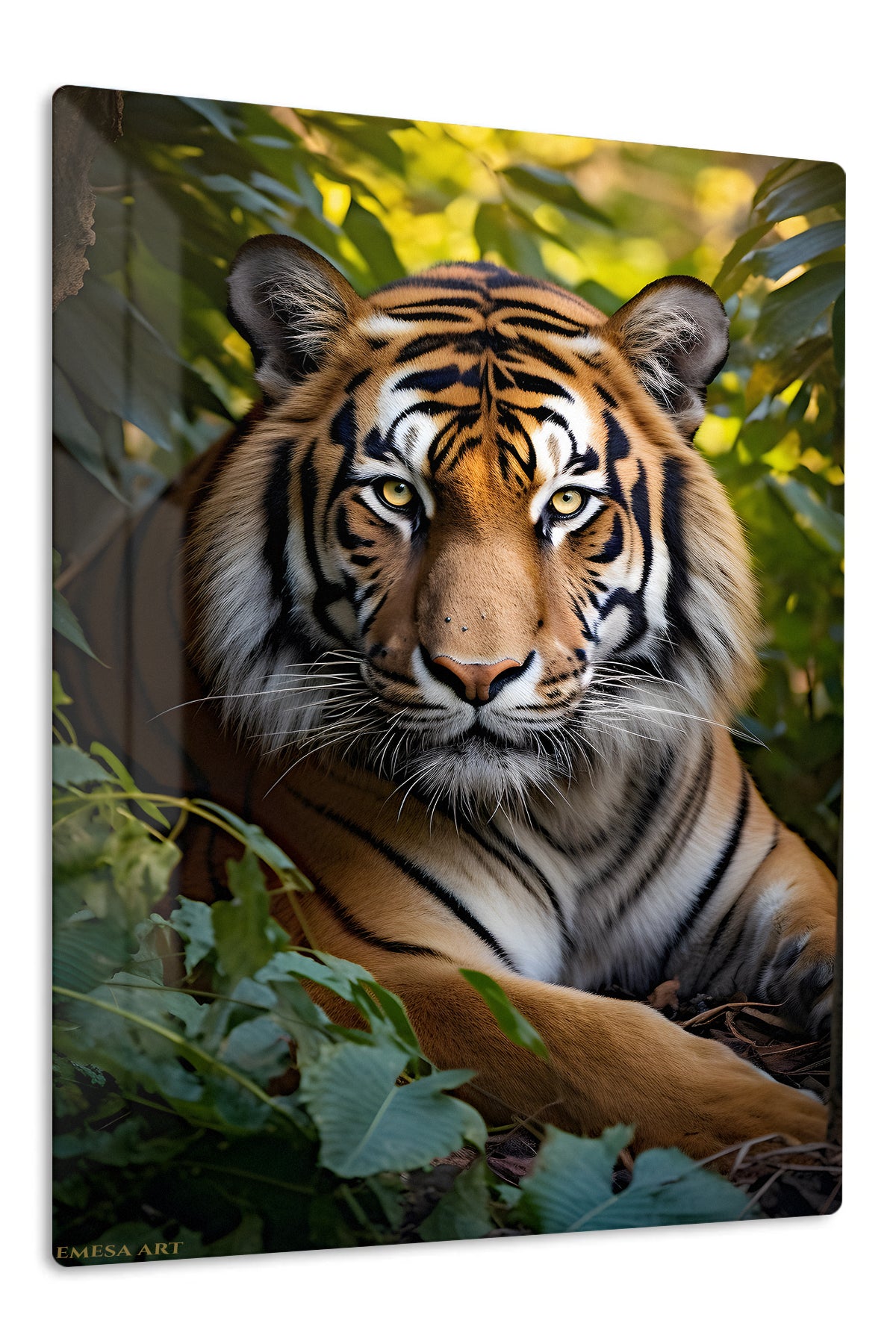 Joyful Dalmatian Leap premium metal wall art – front view