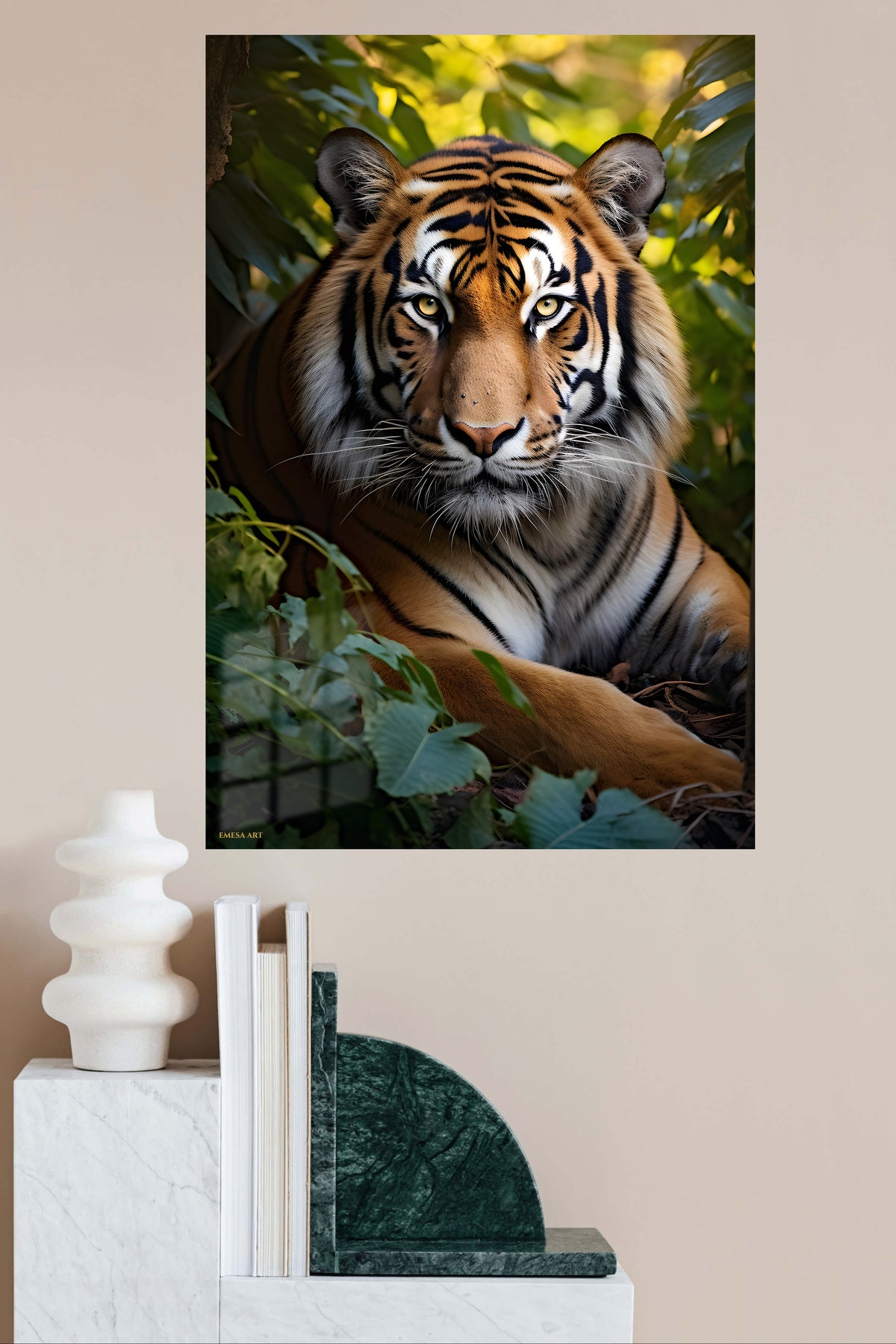 Joyful Dalmatian Leap metal wall art displayed in a modern interior