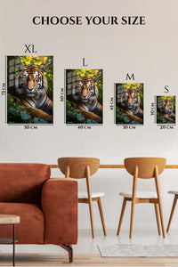 EMESA metal wall art size comparison guide for Joyful Dalmatian Leap