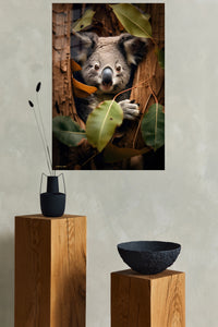 Winter Wolf Sentinel metal wall art displayed in a modern interior