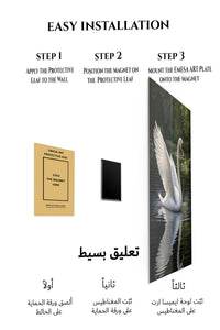 Magnetic mounting installation guide for Wolf Above the Winter Valley metal wall art