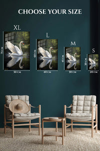 EMESA metal wall art size comparison guide for Wolf Above the Winter Valley