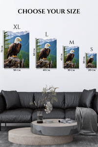 EMESA metal wall art size comparison guide for Jungle Tiger Portrait
