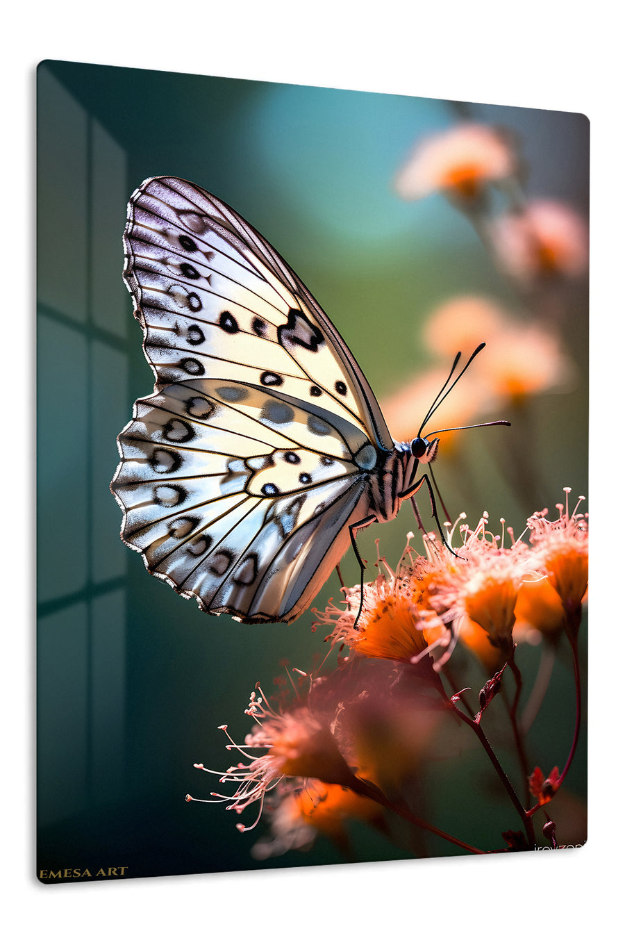 Graceful Swan in Forest Waters premium metal wall art – front view