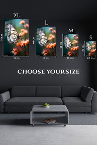EMESA metal wall art size comparison guide for Graceful Swan in Forest Waters