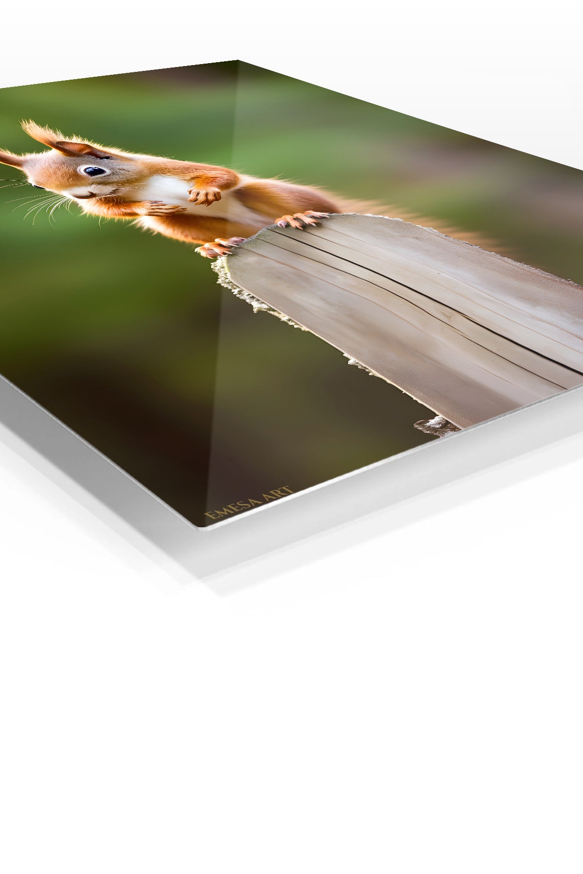 Cool Chimpanzee in Yellow Beanie premium metal wall art – angled view