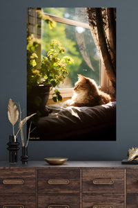 Mother Duck and Ducklings metal wall art displayed in a modern interior