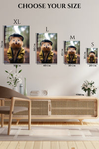 EMESA metal wall art size comparison guide for Orca Breach at Mountain Lake