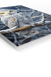 Autumn Leaf Puppy premium metal wall art – angled view