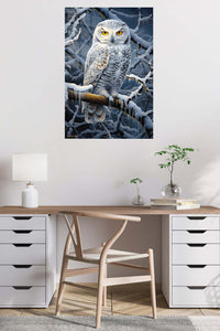 Autumn Leaf Puppy metal wall art displayed in a contemporary living space