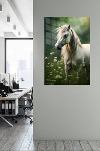 Radiant Betta Among Coral metal wall art displayed in a contemporary living space
