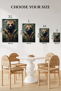 EMESA metal wall art size comparison guide for Emerald-Eyed Black Panther