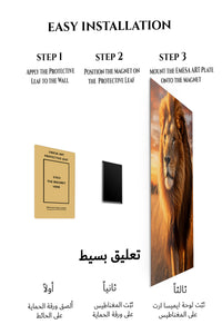 Magnetic mounting installation guide for Resting Red Panda metal wall art