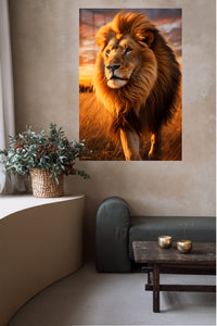 Resting Red Panda metal wall art displayed in a contemporary living space