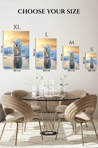 EMESA metal wall art size comparison guide for Scarlet Macaw in the Rainforest