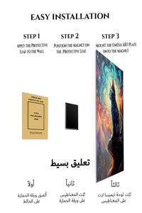 Magnetic mounting installation guide for Lion at Golden Sunset metal wall art