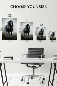 EMESA metal wall art size comparison guide for Polar Bear at Golden Dawn