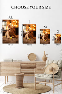 EMESA metal wall art size comparison guide for Stargazing Cat Above the Cosmic Valley