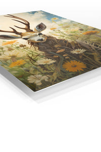 Sunlit Ginger Cat premium metal wall art – angled view
