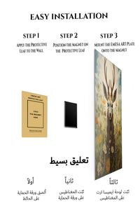 Magnetic mounting installation guide for Sunlit Ginger Cat metal wall art