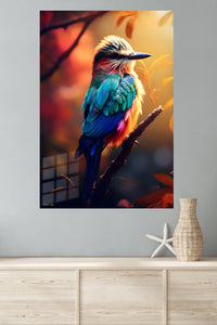 Midnight Stallion in Misty Meadow metal wall art displayed in a modern interior