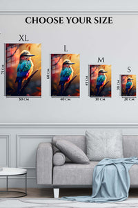 EMESA metal wall art size comparison guide for Midnight Stallion in Misty Meadow